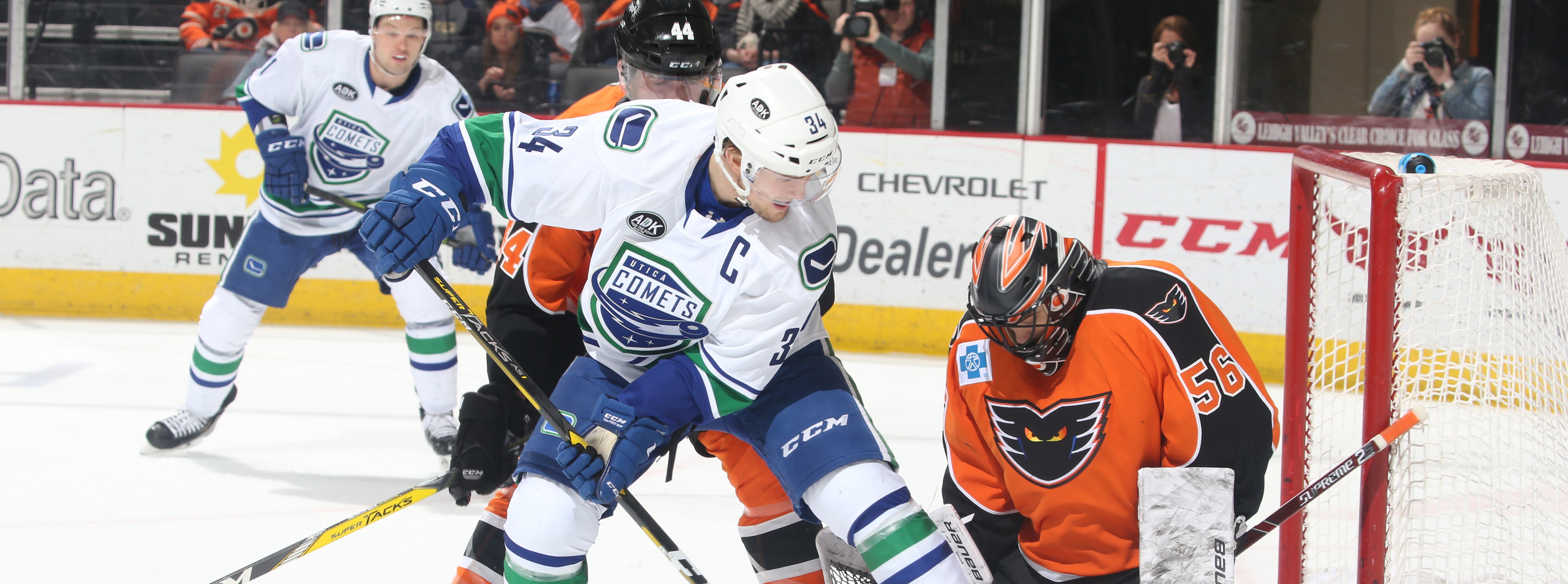 COMETS QUIETED BY PHANTOMS IN ALLENTOWN