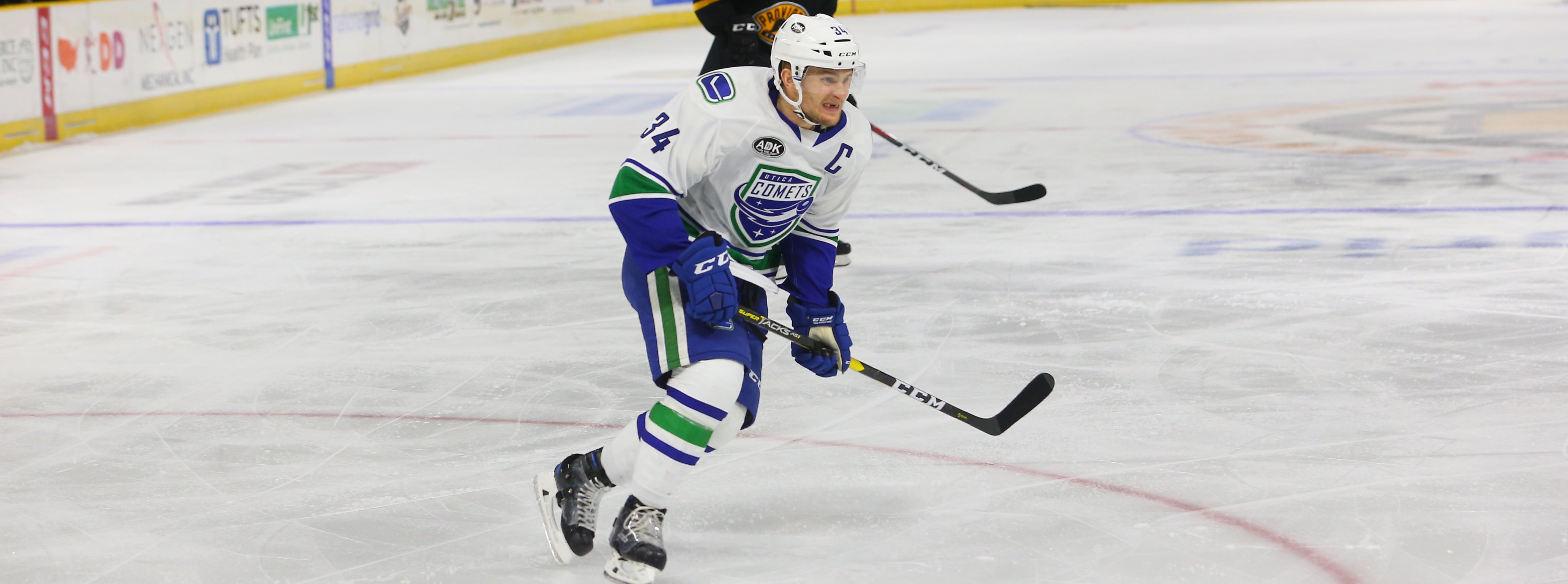 COMETS THWARTED BY BRUINS IN PROVIDENCE