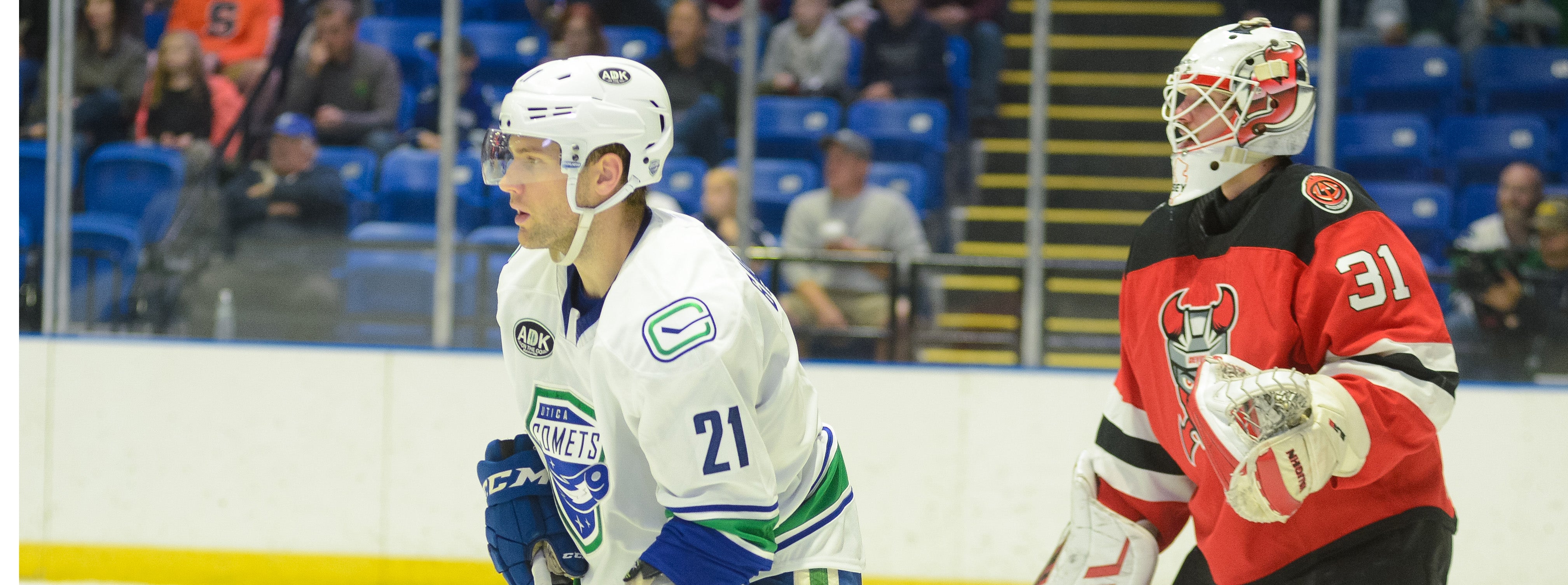 COMETS GO FOR PRESEASON SWEEP OF DEVILS