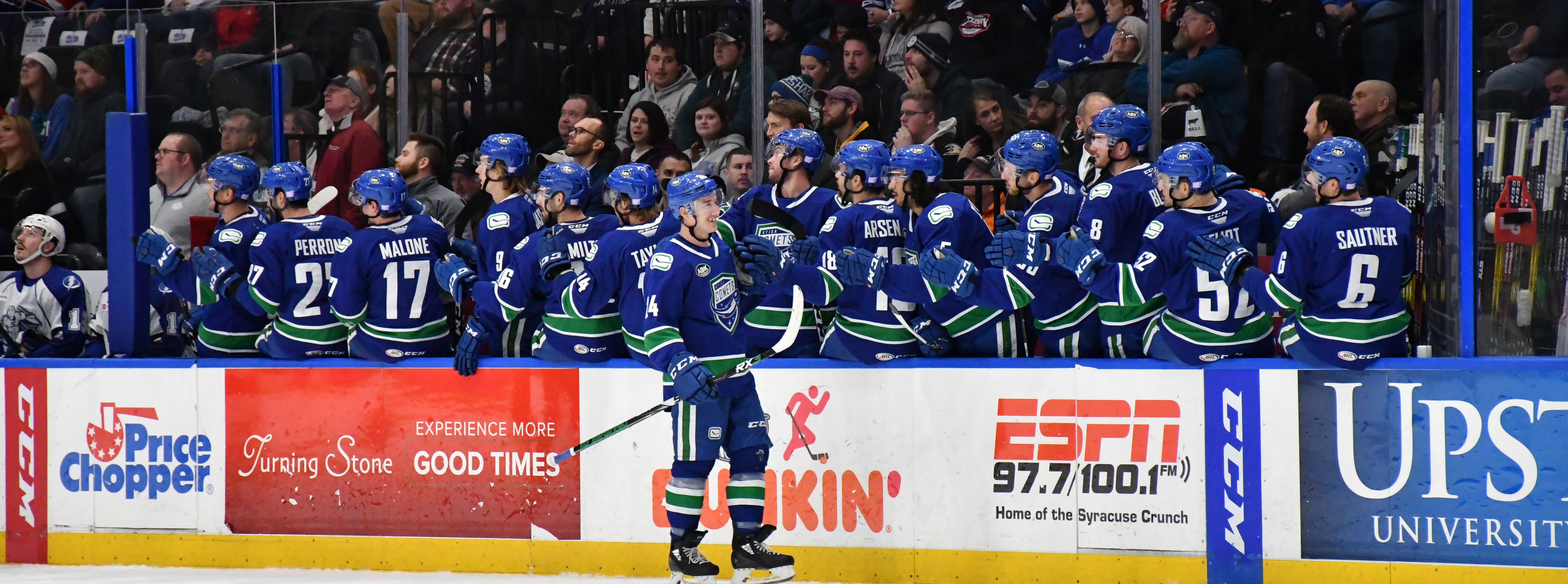 BOUCHER NETS THREE AS COMETS CLOBBER CRUNCH