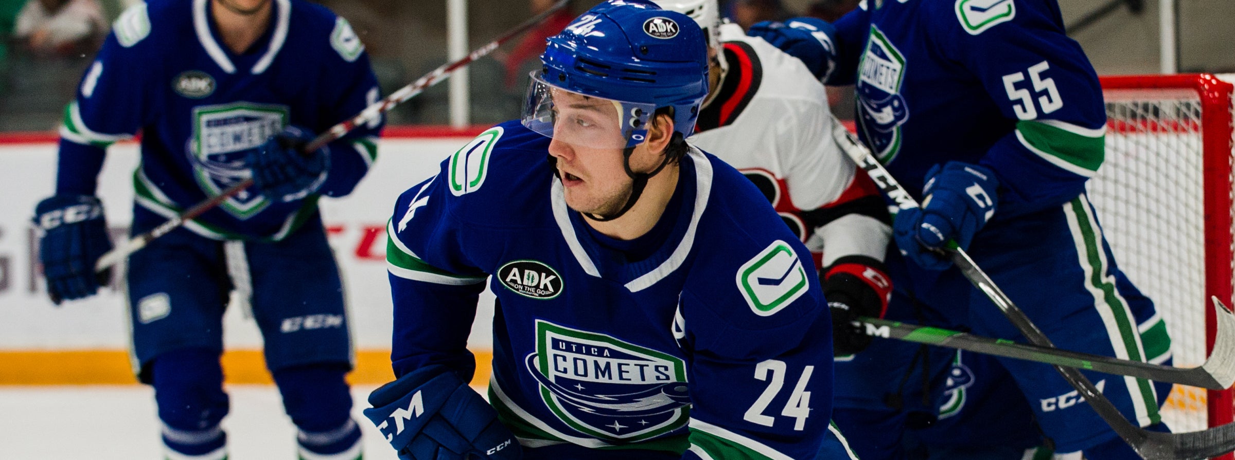 BOUCHER BREAKS RECORD AS COMETS TOPPLE SENATORS