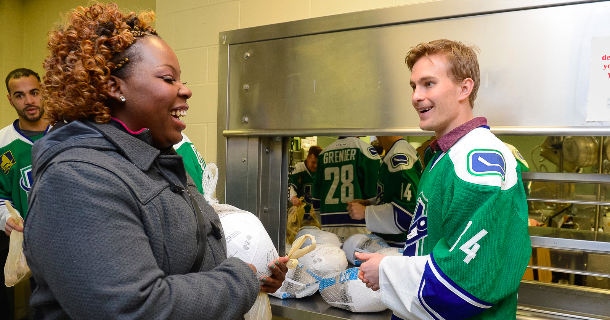 Comets Donate to the Rescue Mission