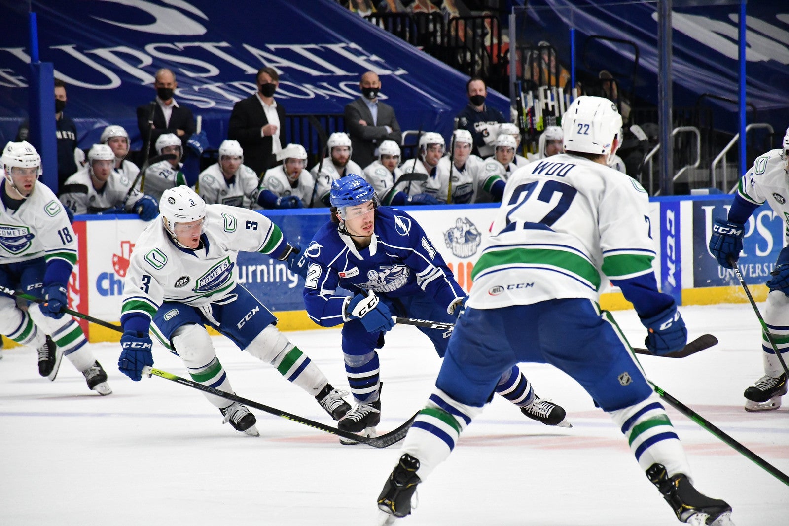 COMETS STUMBLE IN ROAD LOSS TO CRUNCH