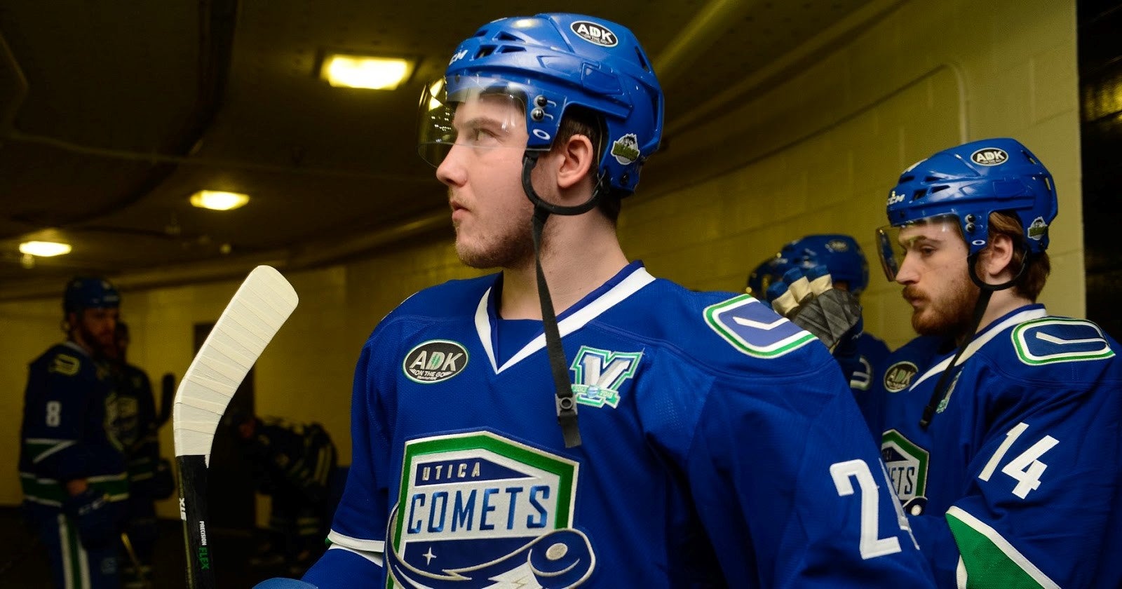 Utica Comets unveil green and blue third jersey for 2015-16 - The Hockey  News