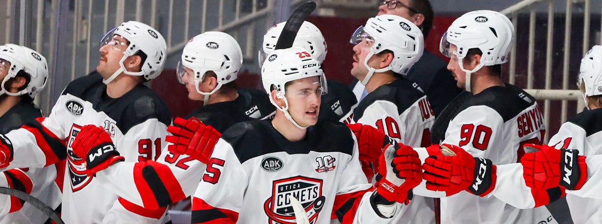 COMETS HOLTZ LIFTS TEAM IN OVERTIME OVER CHECKERS, 3-2