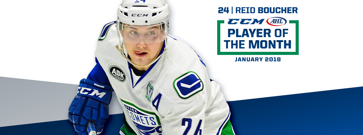 REID BOUCHER NAMED CCM/AHL JANUARY PLAYER OF THE MONTH