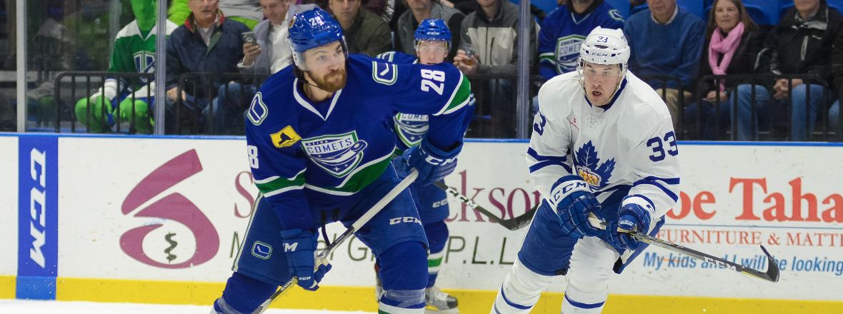 COMETS WIN NINTH STRAIGHT ON HOME ICE