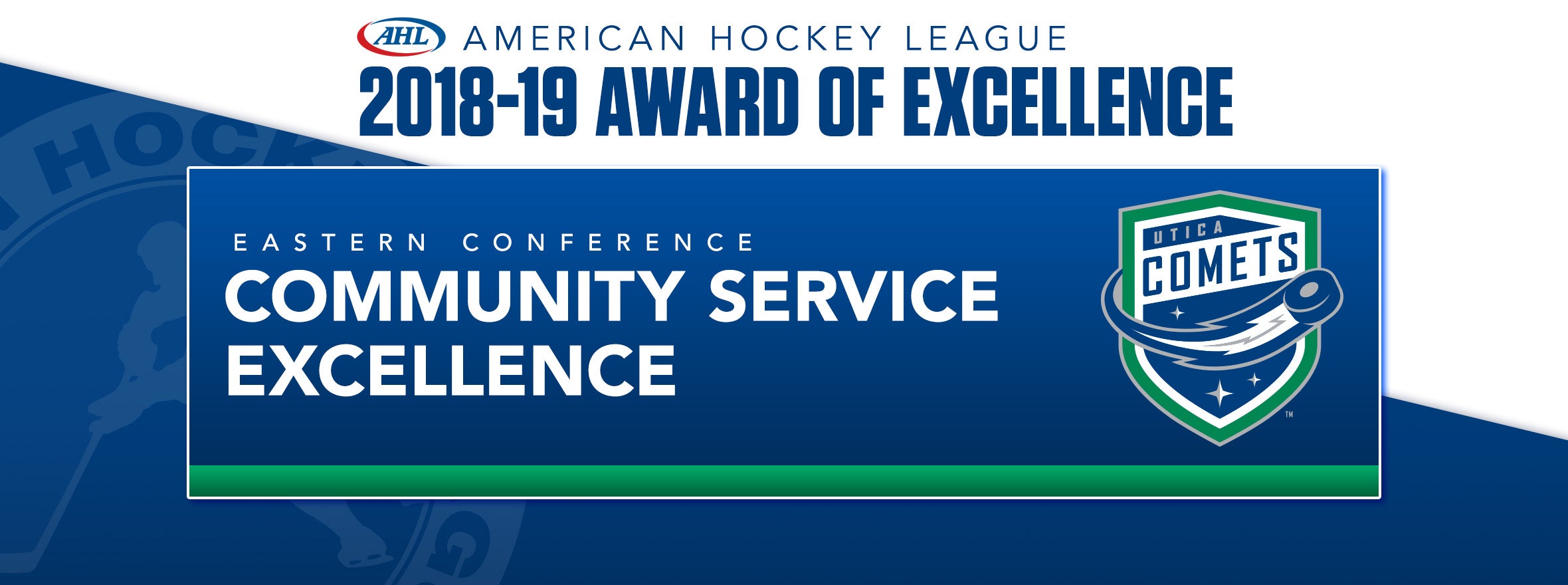 COMETS WIN COMMUNITY SERVICE EXCELLENCE AWARD
