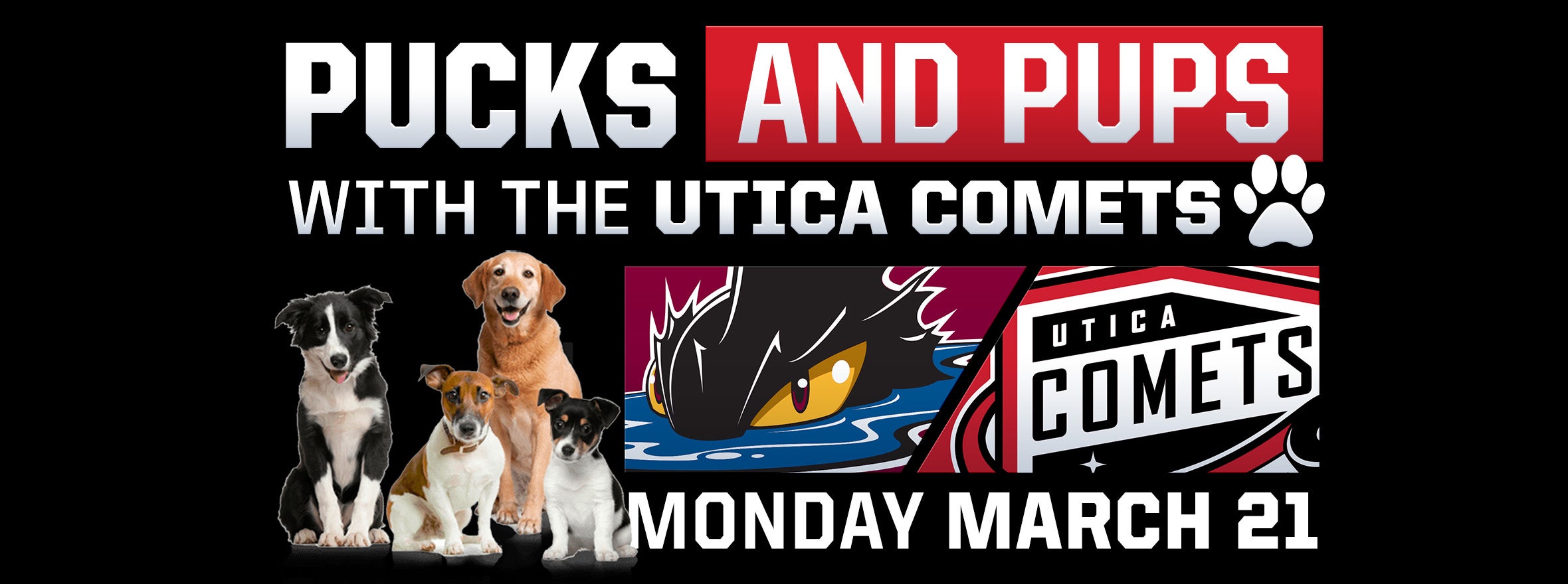 PUCKS AND PUPS MONDAY!